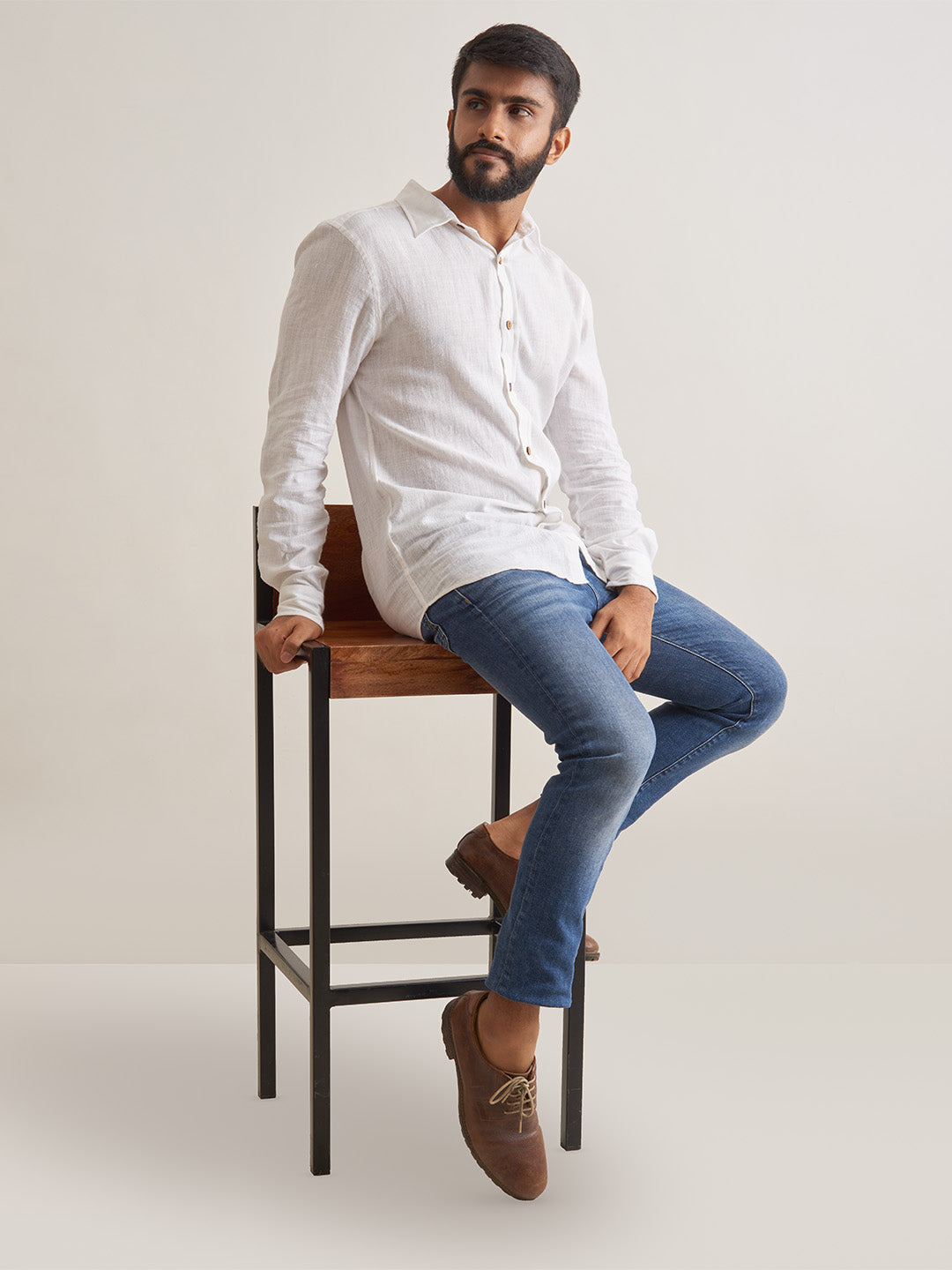 Morning mist linen shirt