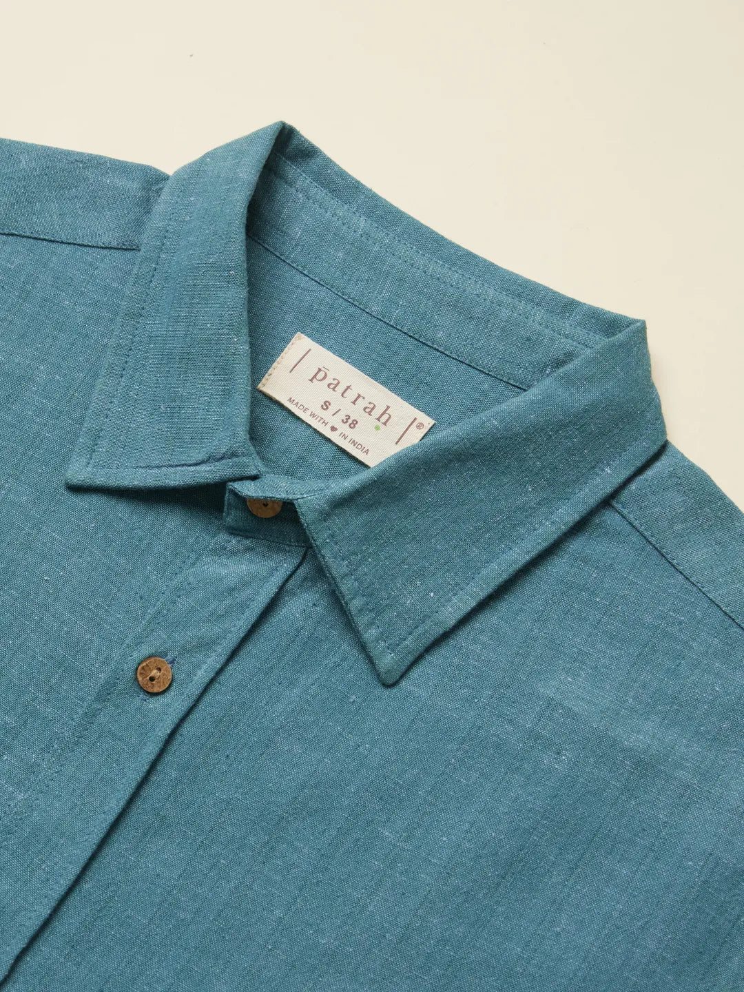 Close up of Dark Pine Handloom Shirt by Brand Patrah