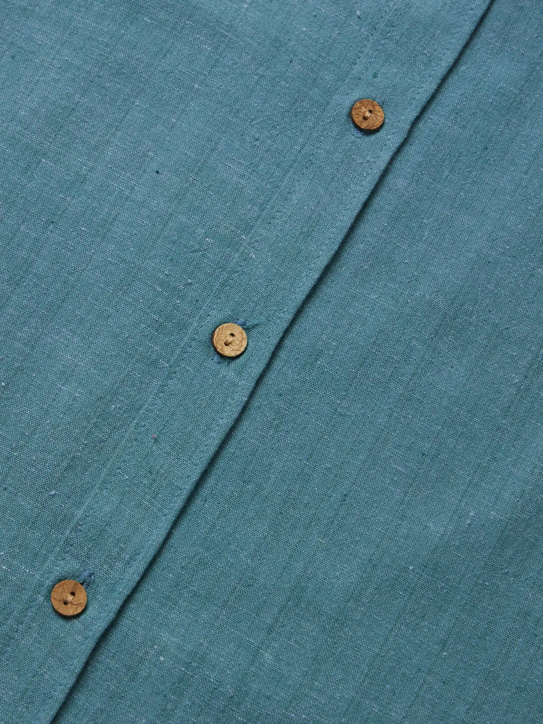 Close up of Dark Pine Handloom Shirt by Brand Patrah