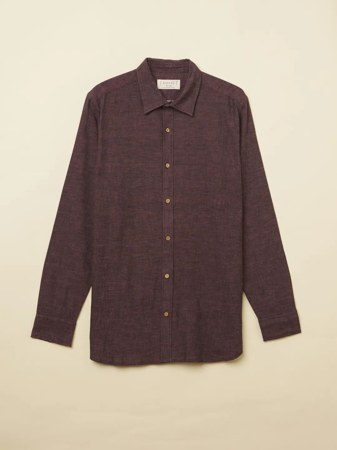 Black and Mauve Handloom Shirt by Brand Patrah