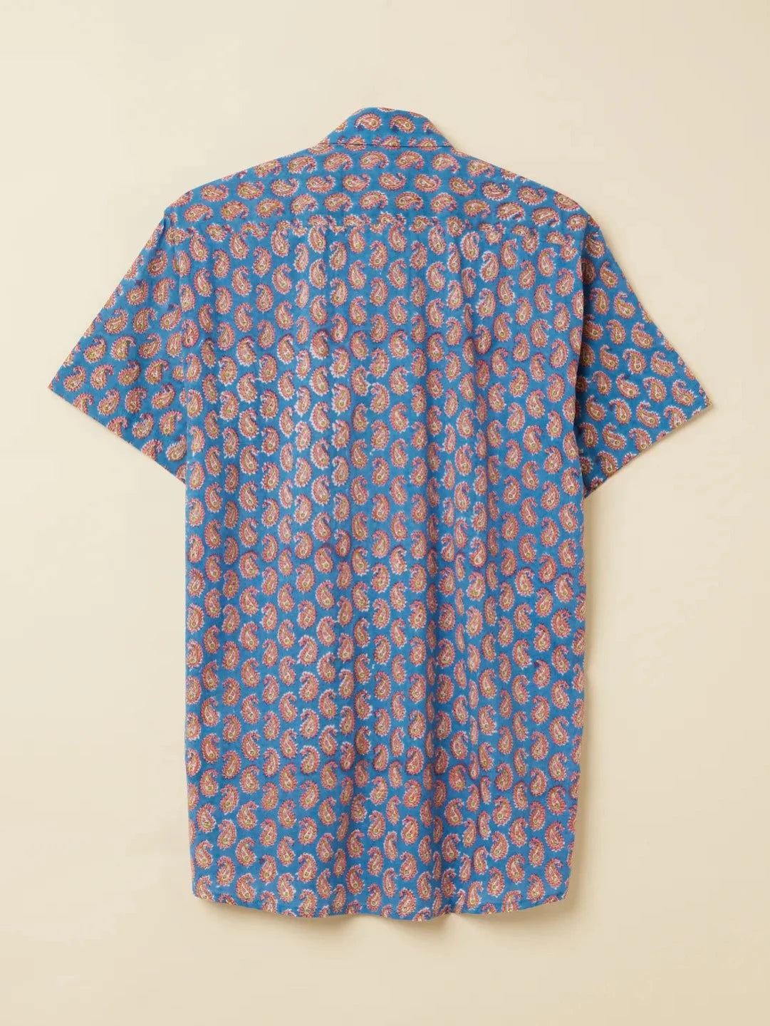 Blue Paisley Handblock Printed Shirt