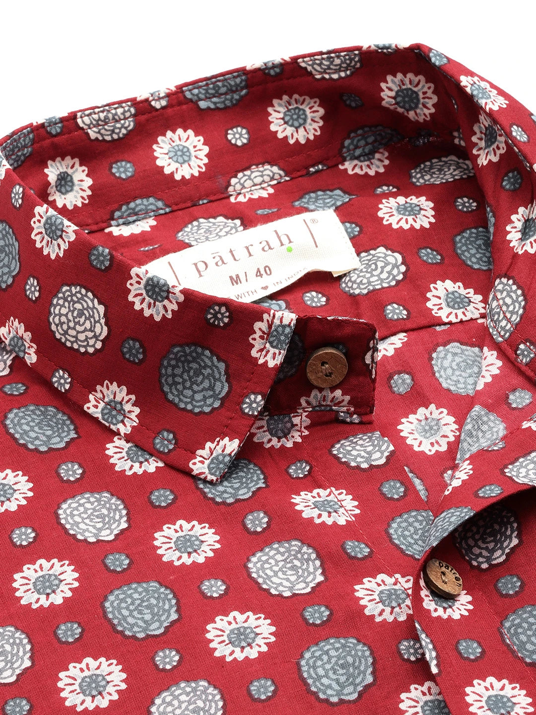 Scarlet Red Floral Shirt
