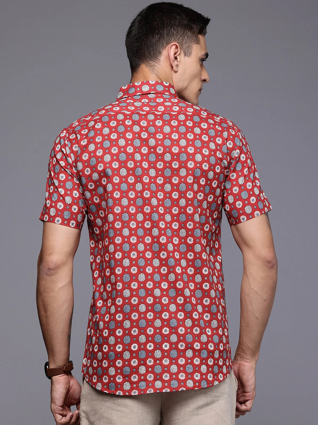 Scarlet Red Floral Shirt