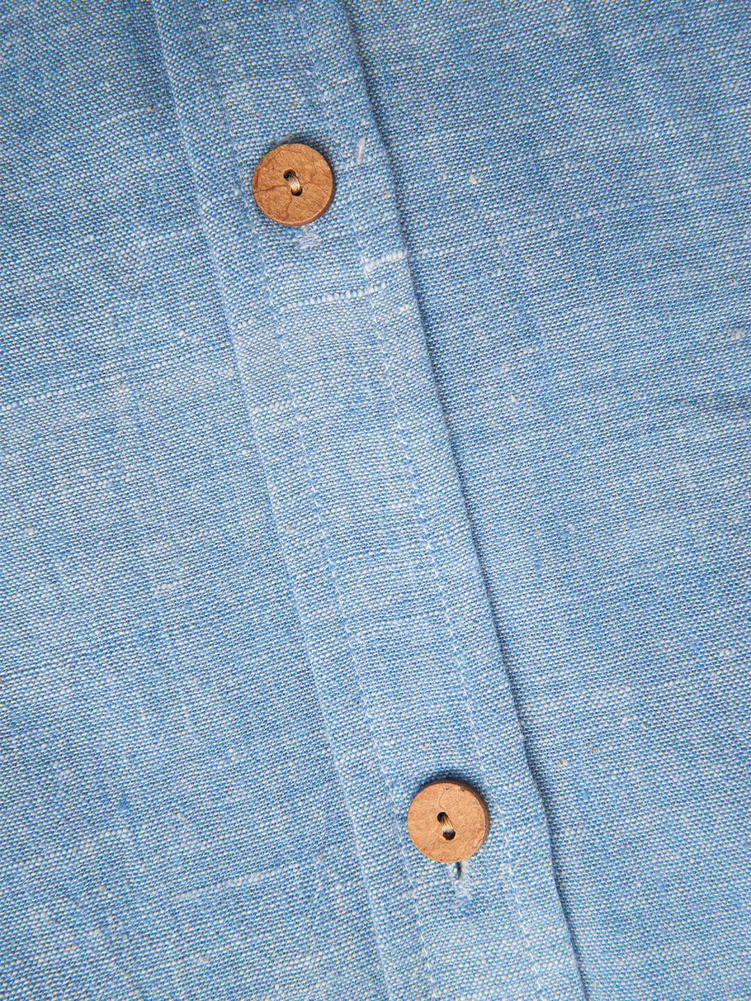Close up of Clear Sky Handloom Shirt by Brand Patrah