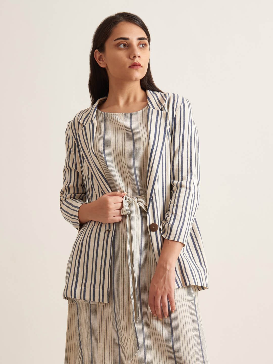 Drawstring Kala Cotton Handloom Dress