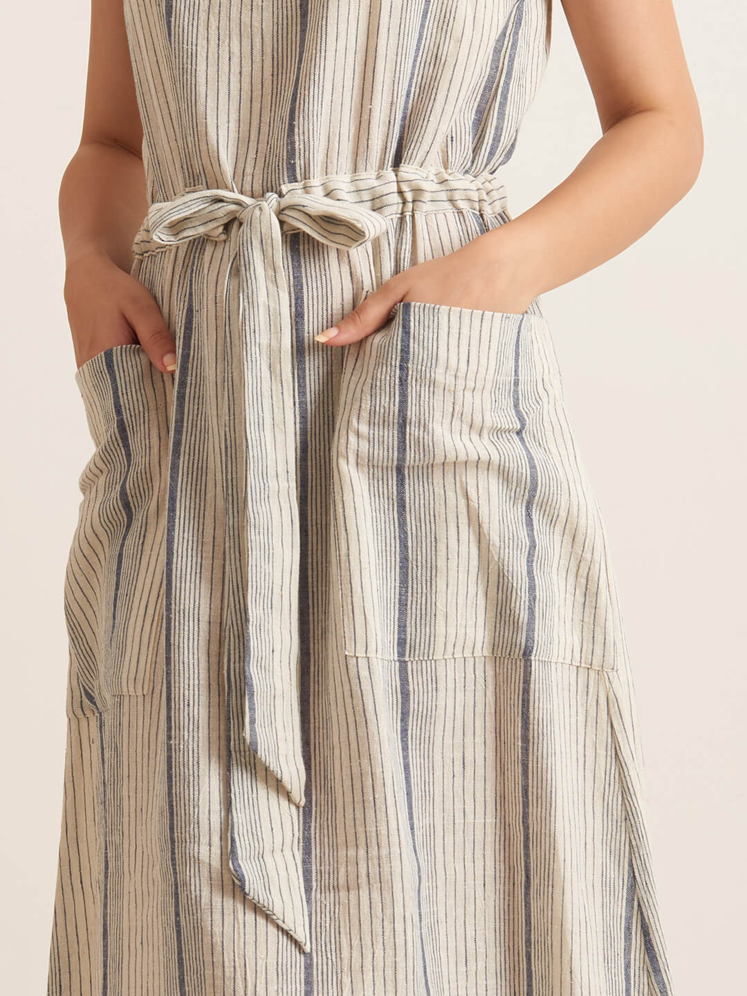Drawstring Kala Cotton Handloom Dress