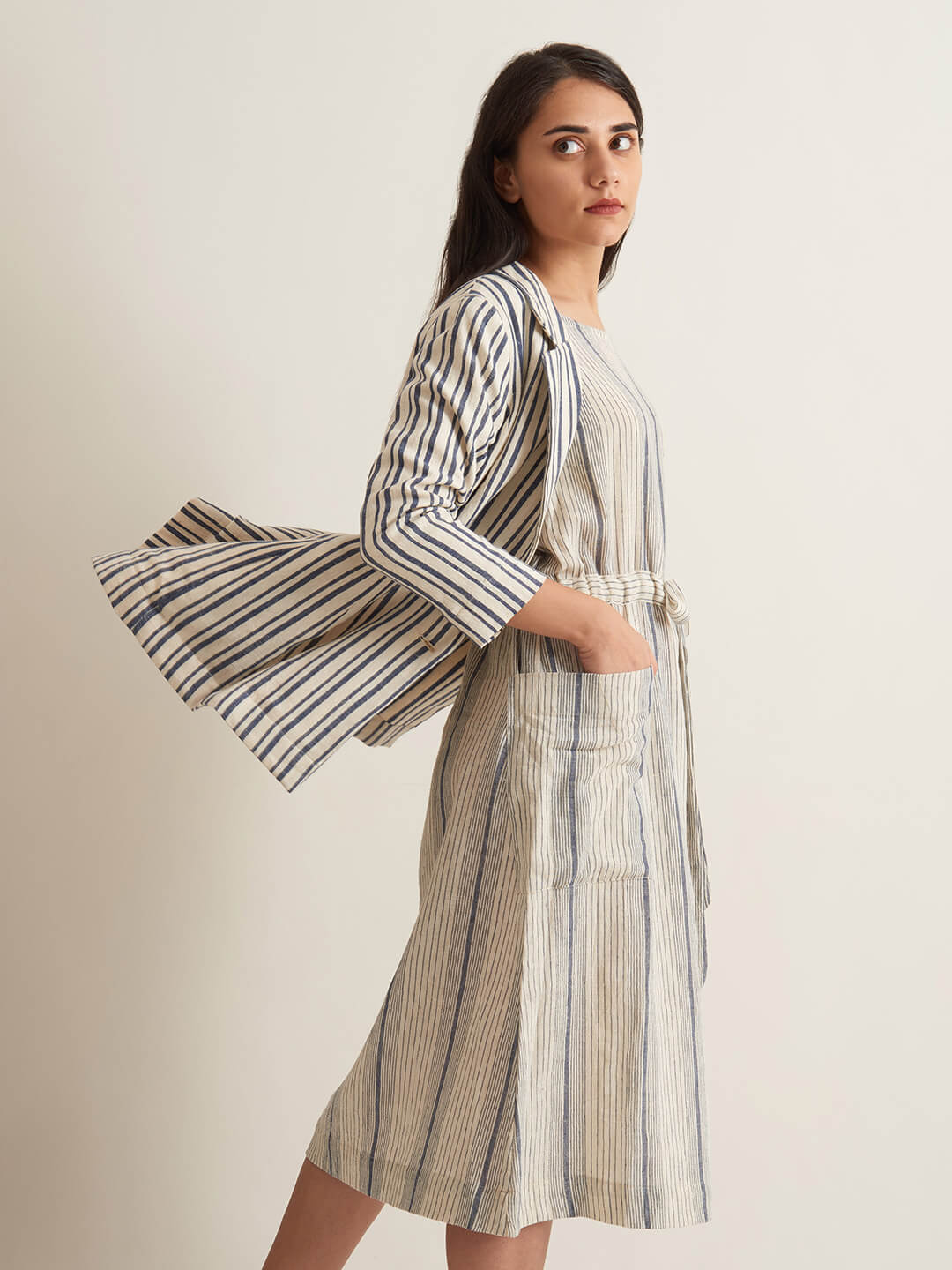 Drawstring Kala Cotton Handloom Dress