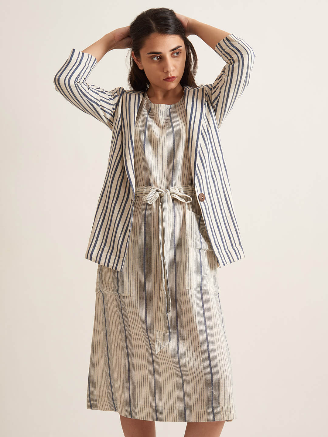 Drawstring Kala Cotton Handloom Dress