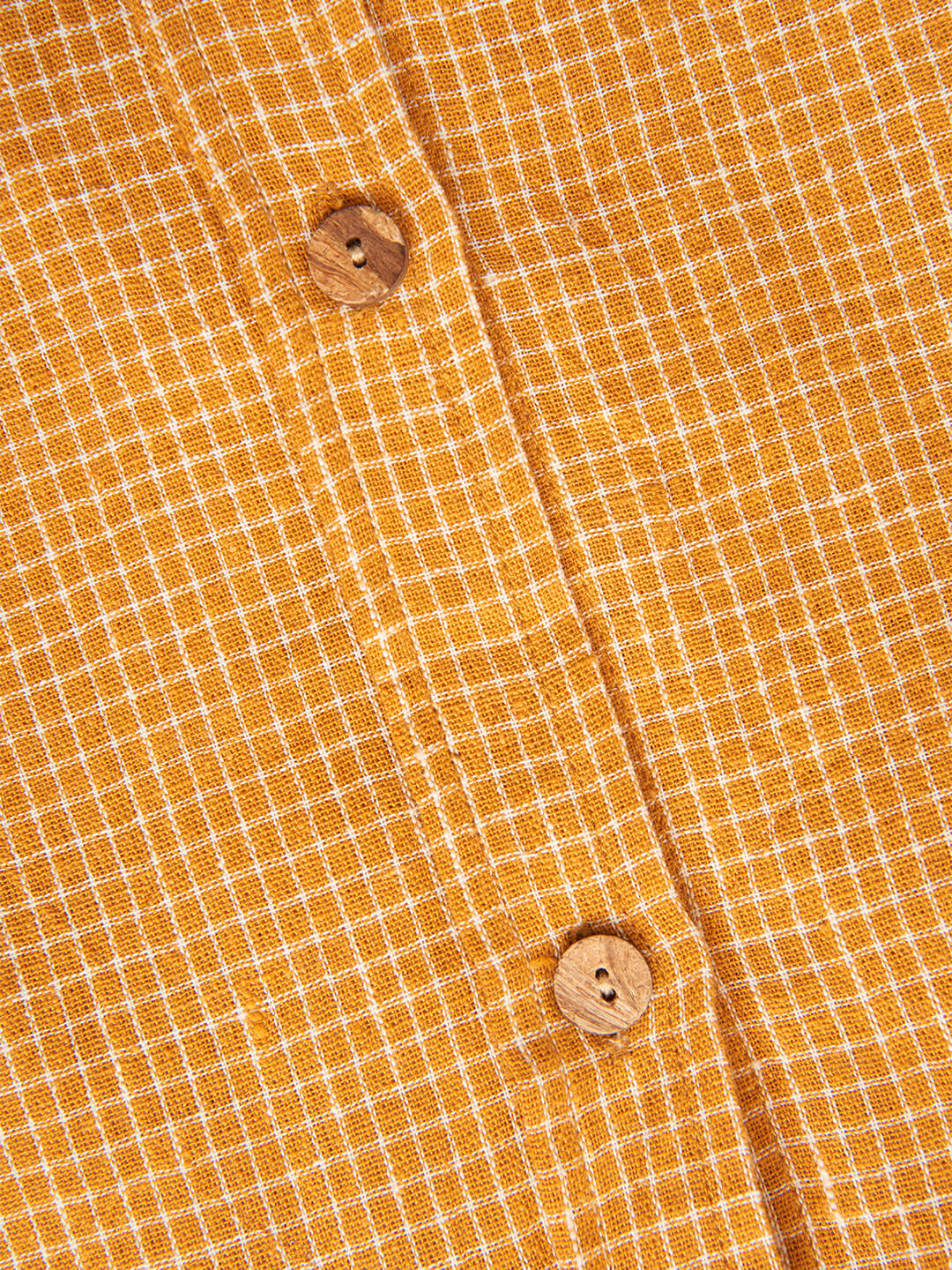 Close up of Mellow Sunrise shirt by Brand Patrah