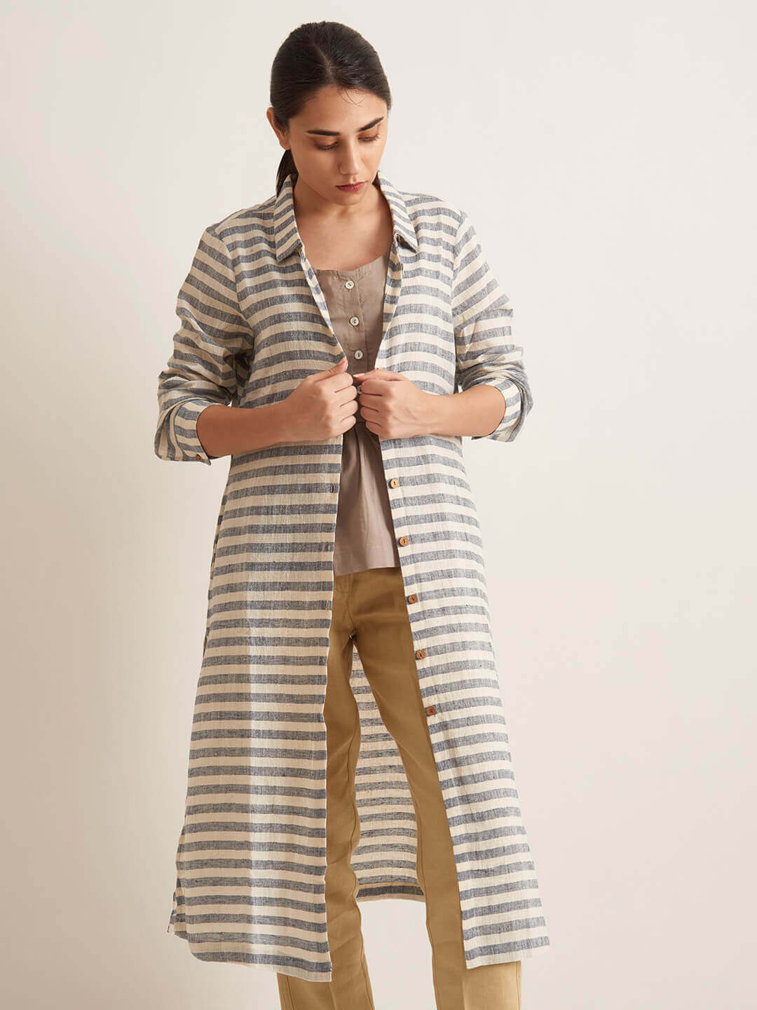 Striped shirt tunic