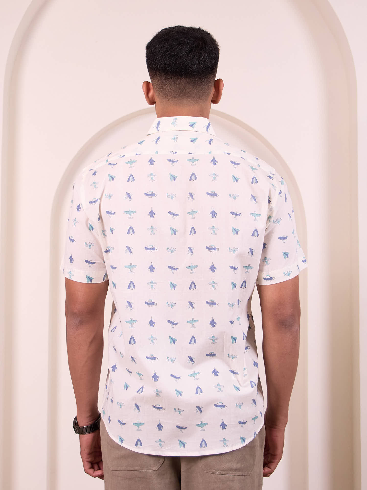 Flying Blue Pure Cotton Shirt by Brand Patrah