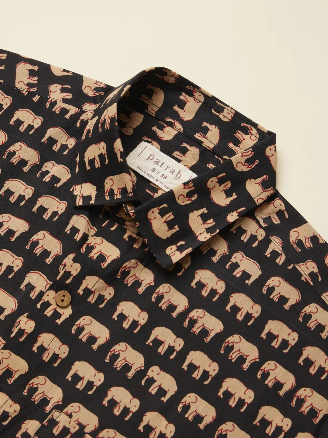 Black Elephant Printed Shirt