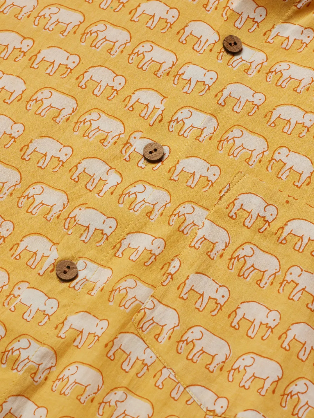 Yellow Elephant Printed Shirt
