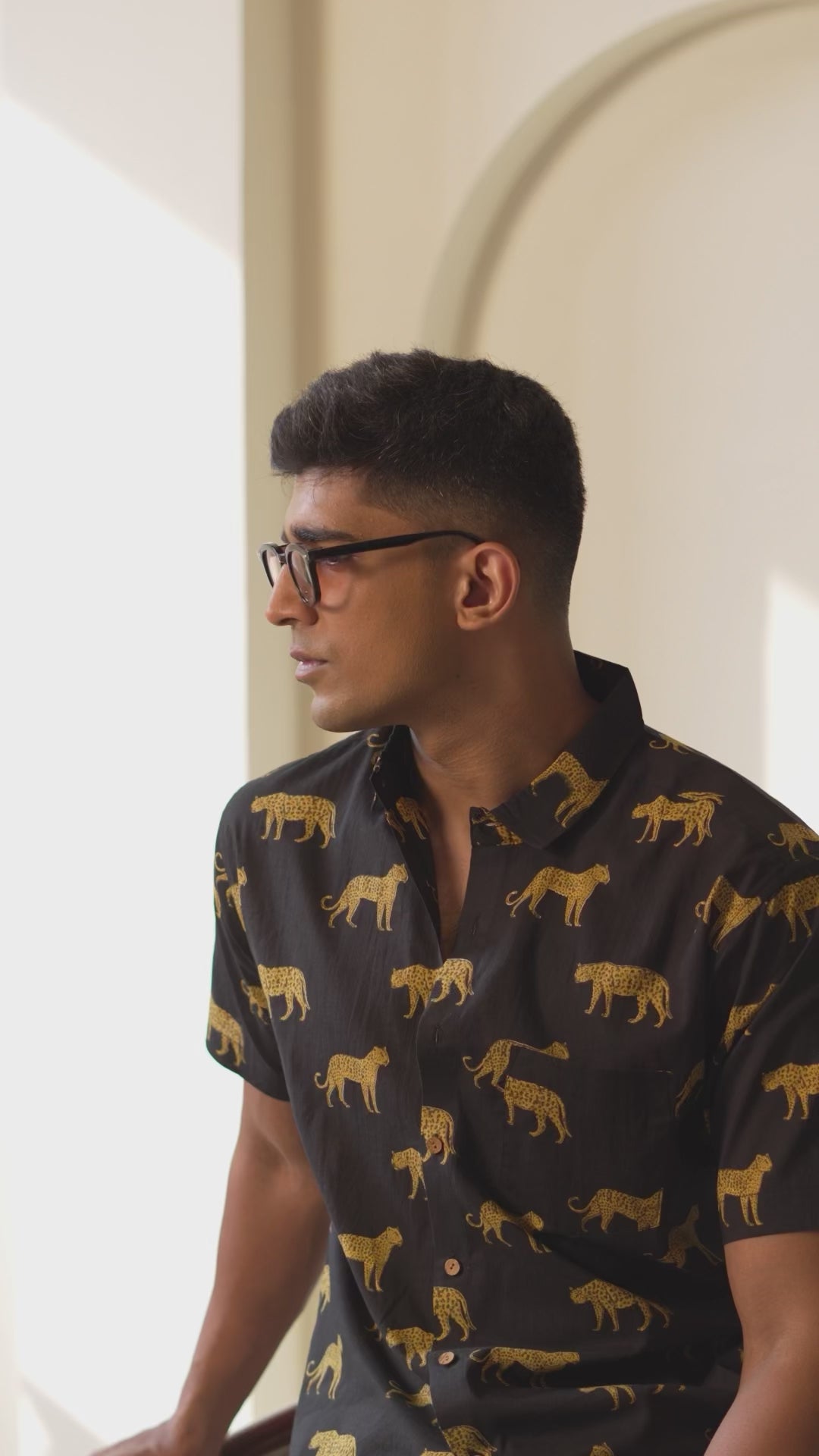 Model presenting men’s casual shirt for daily wear